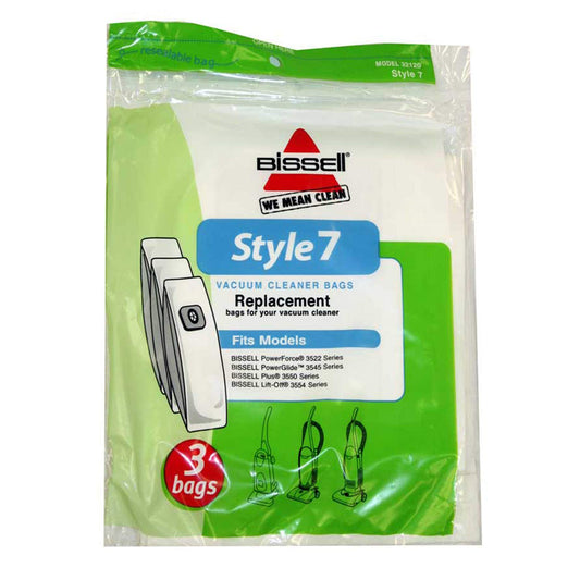 Bissell Vacuum Cleaner Bags Genuine Style 7 3 Bags in A Pack Vacuum Cleaner Bags (1 Pack of 3, Model Number: 32120