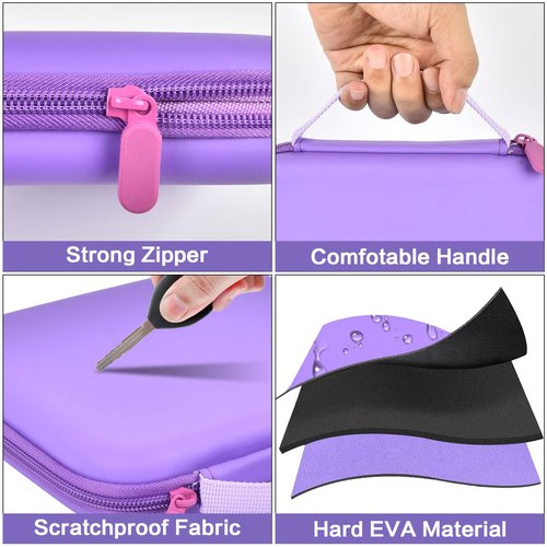 GWCASE Case Compatible with Glocusent/for Vekkia/for LITOM/for LEDGLE/for TAKKUI/for TSINGREE LED Neck Reading Light Book Light for Reading. Storage Carrying Holder for USB Cable (Box Only) -Purple