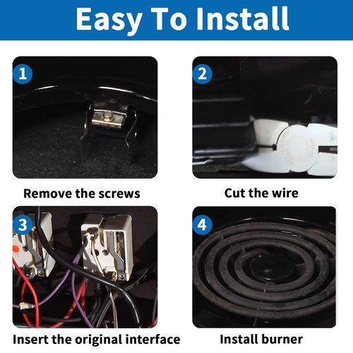 WB2X8228 Element Receptacle and Wire Kit - Compatible with GE Hotpoint Electric Ranges Replacement Stove Cooktops Surface Burner Terminal Block Replaces AP2013499, PS242972 250535-2 Pack
