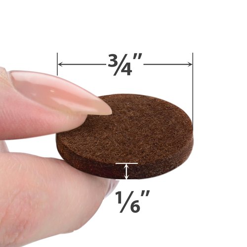 X-PROTECTOR Felt Furniture Pads - 56 PCS 3/4" Floor Protectors for Chair and Furniture Feet - Protect Your Hardwood Floors! (Brown, Round)