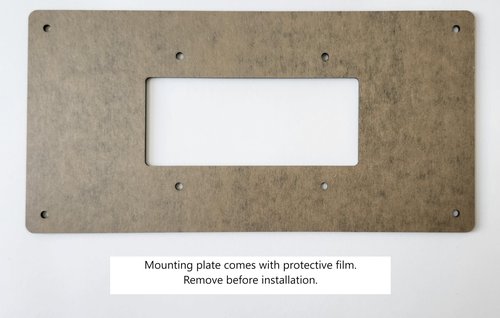 Flush Mount Plate for Siemens Boltshield Whole House Surge Protection Device, for mounting Surge Protector, Acrylic (Gray)