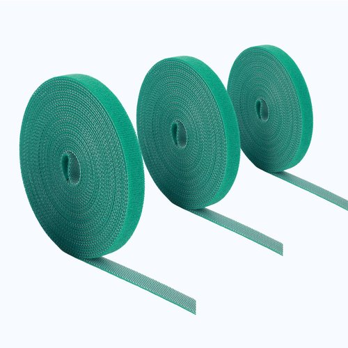 Garden Ties for Plant Support - Durable, Reusable, and Adjustable Ties - Gardening Supplies 50 Feet x 0.5 Inch, Green