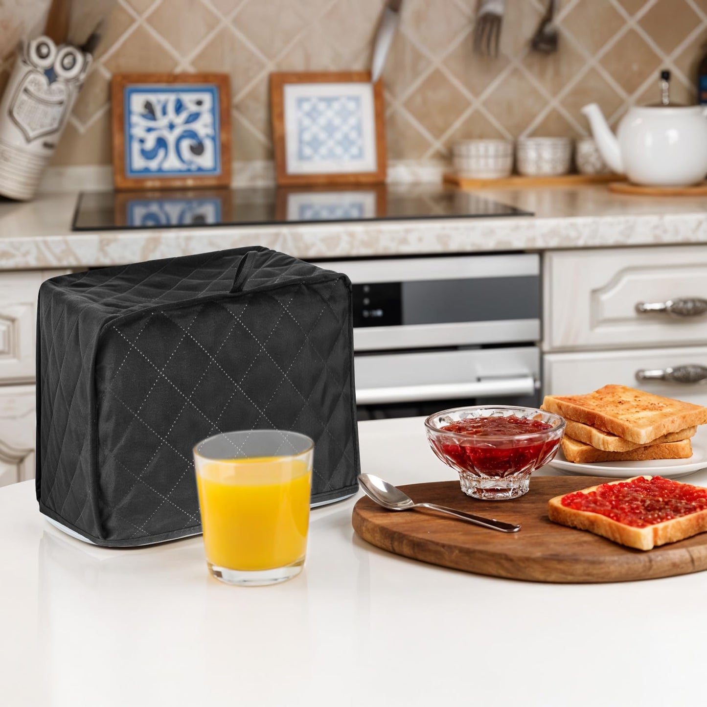 BOHUIZ 2 Slice Bread Machine Cover, Universal Size Toaster Dust-proof Cover For Kitchen Small Appliance Dust and Fingerprint Protection