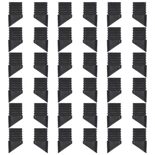 CHGCRAFT 36 Pcs Folding Chair Leg Caps Plastic Chair Replacement Foot Caps Furniture Legs Floor Protectors Black