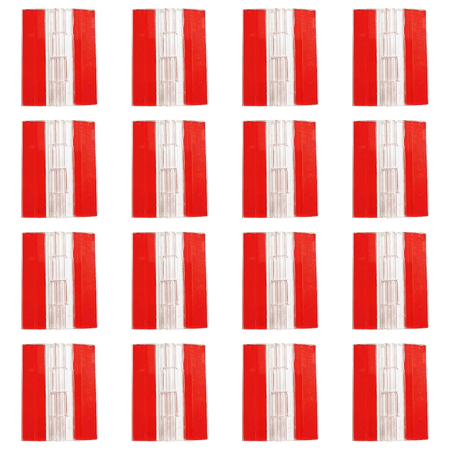 Transparent Plastic Acrylic Hinges, Continuous Piano Folding Hinges, Self-Adhesive Clear Plastic Hinge, for Crafts, Cabinet, Drawer, Furniture, Aquarium Lid, Display Stand (12pcs 25 * 35mm)