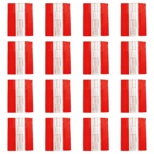 Transparent Plastic Acrylic Hinges, Continuous Piano Folding Hinges, Self-Adhesive Clear Plastic Hinge, for Crafts, Cabinet, Drawer, Furniture, Aquarium Lid, Display Stand (12pcs 25 * 35mm)