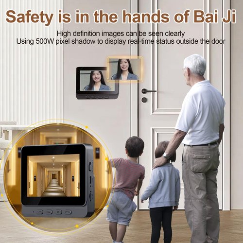 Preshwous Door Bell Cameras Wireless with 1080P Camera, 4.3-Inch IPS Screen, No WiFi Required, 120° Viewing Angle, Home Video Intercom System