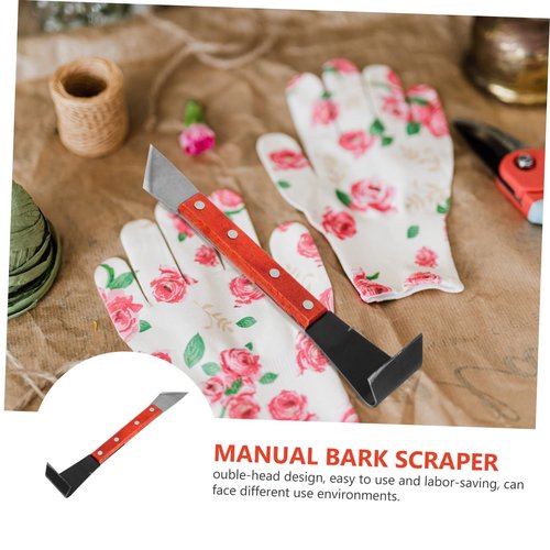 LIOOBO Bark Peeler Easy Tree Bark Cutters for Park Use Comfortable Wooden Handle for Gardening Random