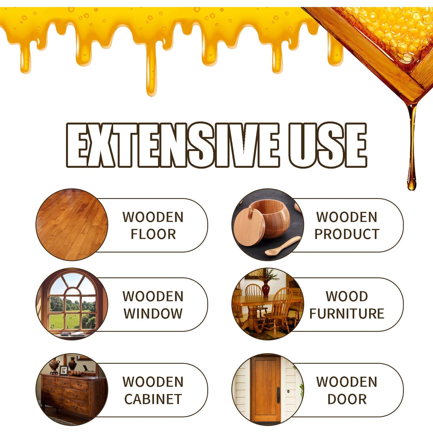 Beeswax Spray Furniture Polish, Used to for Kitchen Living Room Floors Wood Furniture Polish and Cleaner Care.(1Pcs)