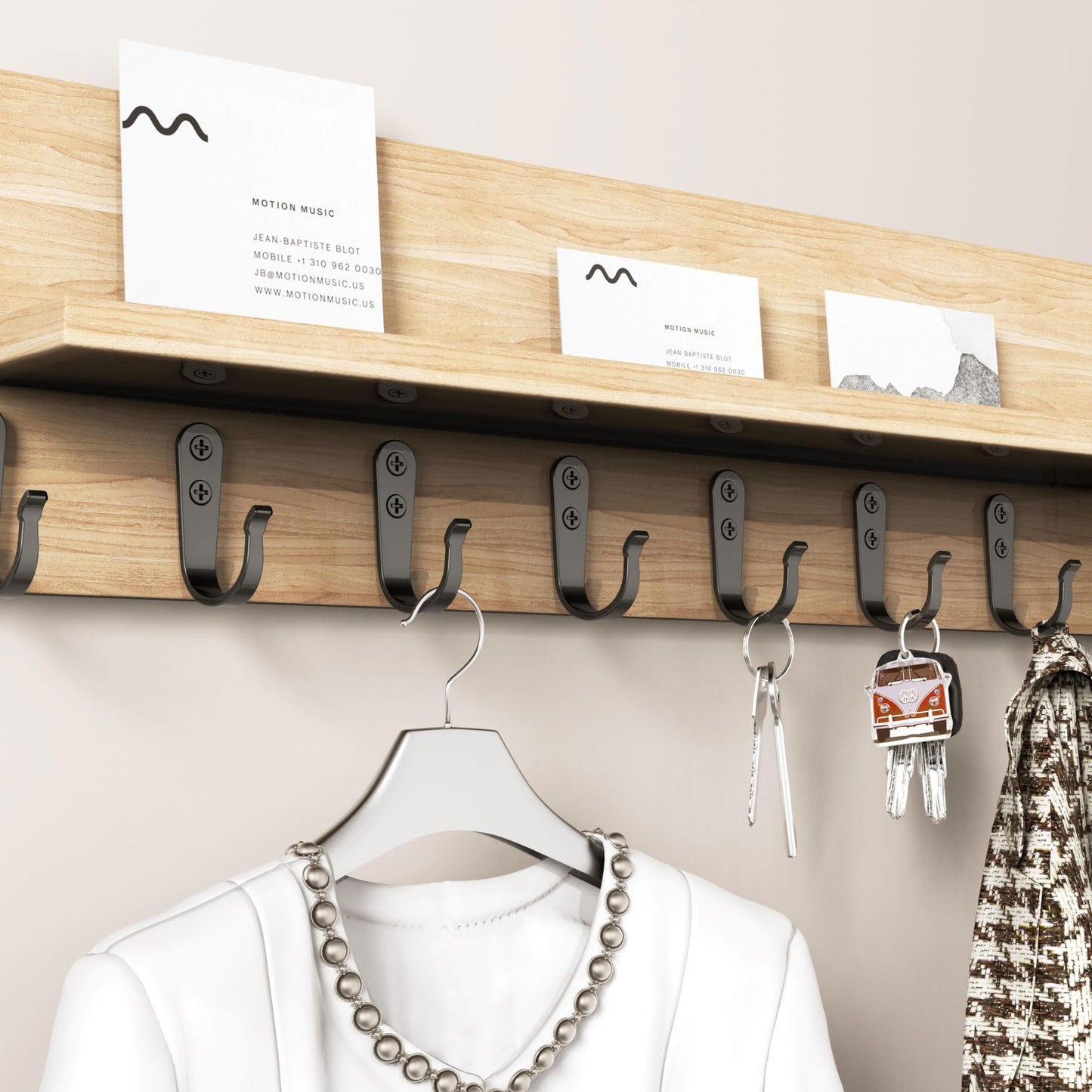 BREYDROK 20PCS Heavy Duty Metal Coat Hooks for Wall, Single Prong Hanging Hooks with 40 Screws for Towels, Backpacks, Hats & Dog Leashes