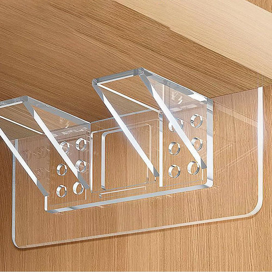 18 Pieces Large Size Adhesive Shelf Bracket, Double Row Thickened and Reinforced Design Shelf Support Pegs for Shelves Kitchen Cabinet Book Closet