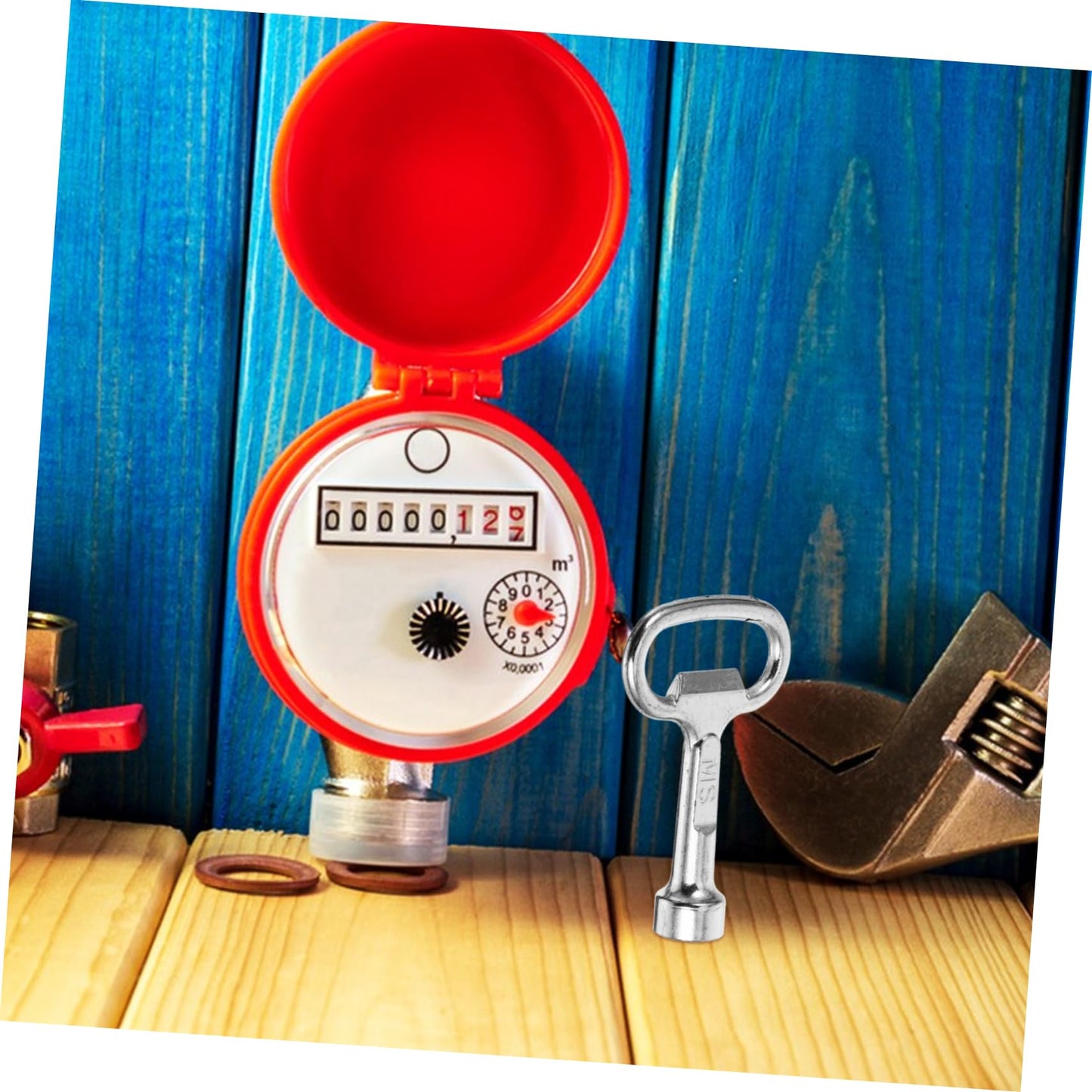 NUOBESTY 4Pcs Multi Purpose Faucet Wrench Tool Compact Metal Key for Water Valve Spigot and Bathroom Repairs Utility for and Installations