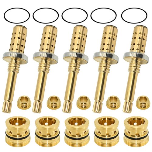 Ebrmeiwo 5-Sets TA-10 Flow Control Spindle and TA-4 Hot&Cold Seat with Gaskets, for Temptrol Shower Valves