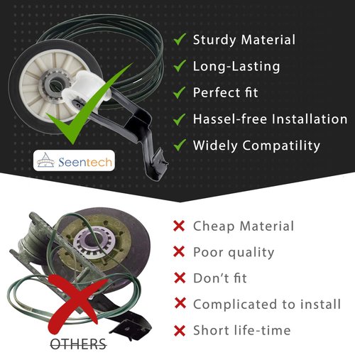 Seentech 4392065 Dryer Repair Kit With 349241T Drum Roller Kit, 691366 Idler Pulley 341241 Belt by Seentech - Exact fit for Whirlpool & Kenmore Dryers - Replaces AP3131942 AP3098345 AP6010582 WP691366