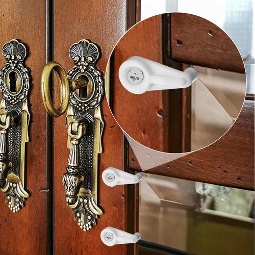 70 Pcs Storm Window Clips with Screws, Window Screen Clips Hardware for Fixing Screen Door Mirror with Screws Cabinet Retainer Kit
