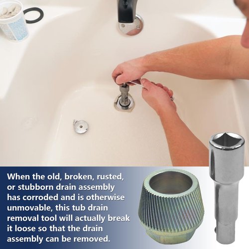 1.5" Tub Drain Extractor Removes Old Broken Stubborn and Rusted Drains with Ease Strong Grab Plumbing