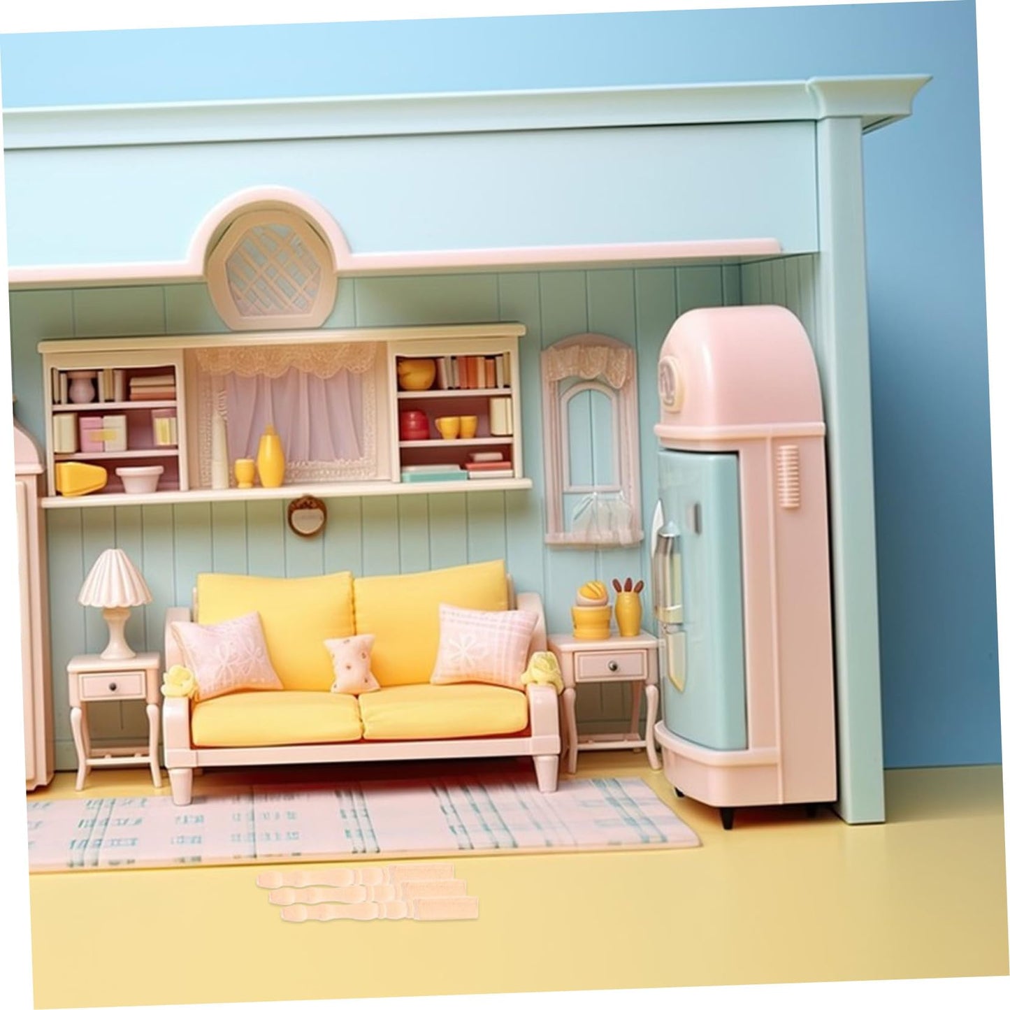 KONTONTY 4Pcs Scale Wooden Table Feet for Dollhouse Accessories Durable and Easy to Install Mini Furniture Replacement Legs for Various Styles