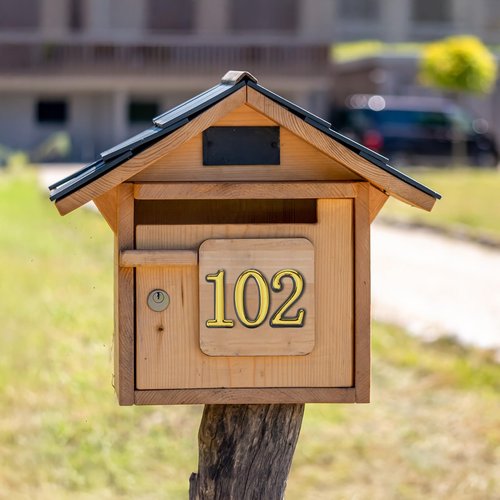 Gold Mail Box Numbers,2 Packs 0-9 3D Reflective Mailbox Numbers For Apartment House Trash Bins Office Hotel Room（2 Inch）