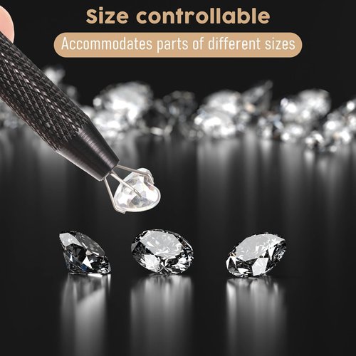 Piercing Grabber Tool, 2 Pcs Stainless Steel Piercing Removal Tool 4 Prongs Diamond Claw Tweezers Piercing-Changing Tools for Changing Jewelry, Pick up Tiny Objects Ic Chips Electronic Components