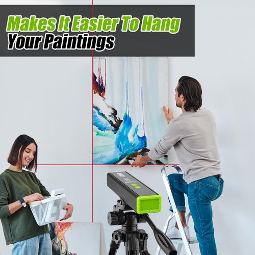 Laser Level with 90°/180° Bubbles and Magnetic - Multipurpose and Portable Design - Lazer Leveler Tool for Hanging Picture Wall Writig Home Renovation