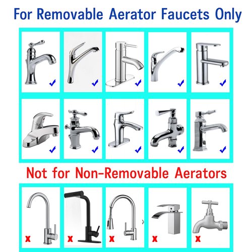 XNTONG - Faucet Aerator Adapter - Male Thread M16.5 to Male Thread M22, Chrome Brass Faucet Adapter, Suitable for Kitchen Faucet Adapter Kit Connection, (M16.5-M22)