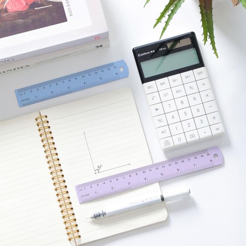 7pcs Stainless Steel Ruler, Centimeter British Metric rulers, Precision Measuring Tool rulers, Drawing rulers, Centimeter Millimeter inch Conversion Table Ruler, Used for Engineering