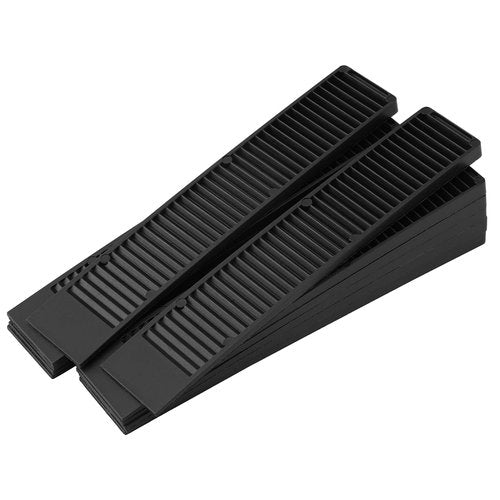 HNMZDS Composite Shims 8" Plastic Wedges (8 Pack) - Extreme Load Support Leveling Shims for Furniture, Door,Toilet,Table - Never Rot Shims with Anti-Slip Design 1/4" Height(Black)