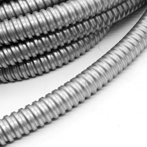 Qlvily 1/2 inch x 50ft Flexible Electrical Conduit, Iron Galvanized Access Line Conduit, for Manage and Protect Home and Industrial Wires