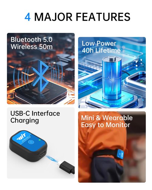 [Bluetooth 5.0 Accelerometer+Inclinometer] WT9011DCL MPU9250 High-Precision 9-axis Gyroscope+Angle(XY 0.2° Accuracy)+Magnetometer with Kalman Filter, Low-Power 3-axis AHRS IMU Sensor for Arduino