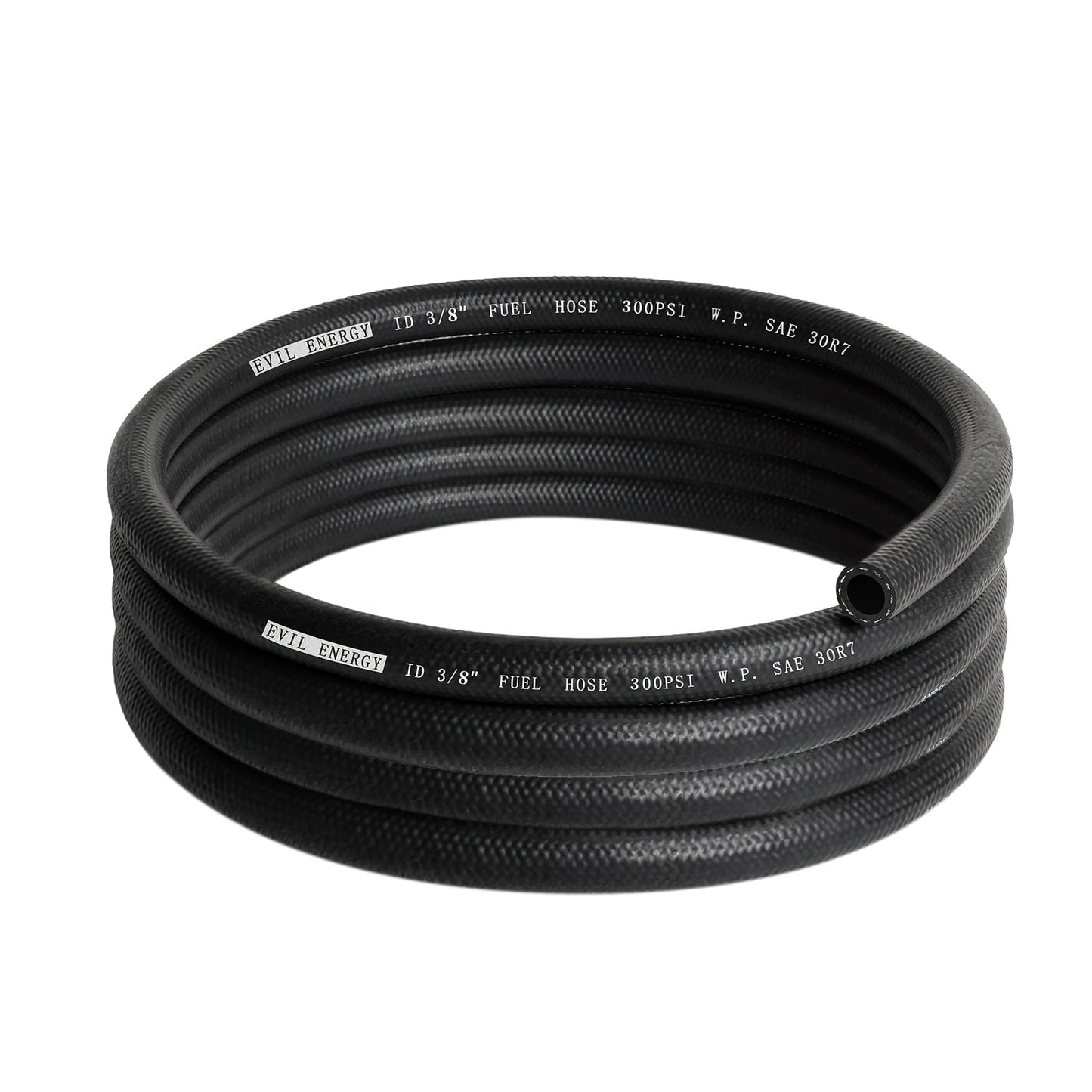 EVIL ENERGY 3/8" Fuel Hose Line Push Lock NBR Rubber SAE 30R7 10FT 300PSI