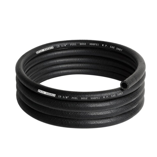 EVIL ENERGY 3/8" Fuel Hose Line Push Lock NBR Rubber SAE 30R7 10FT 300PSI