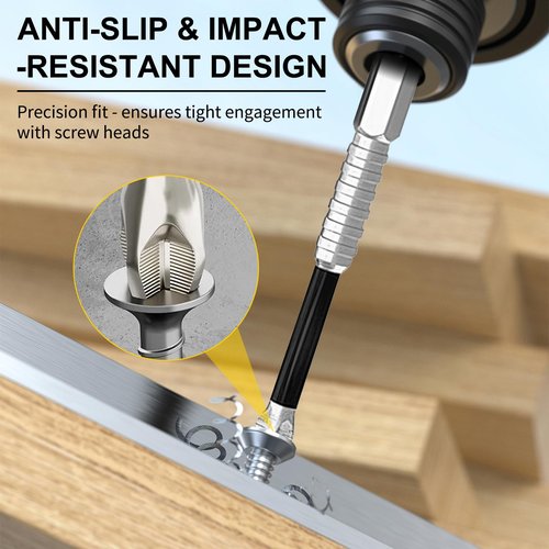 High Magnetic Screwdriver Drill Bit Set - 18Pcs Strong Magnetic Screwdriver Drill Bit Set - Anti-Slip Electric Screwdrivers Set - 25 50 65 70 75 90 100 120 150