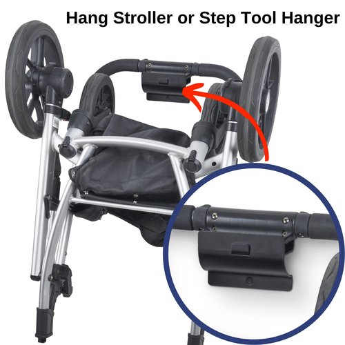 Ladder Hook - Black Heavy Duty Ladder Brackets for Garage Wall - Utility Hook for Wall Mount Ladder Storage, Folding Chair - Tool Holder to Organize Garage and Shed