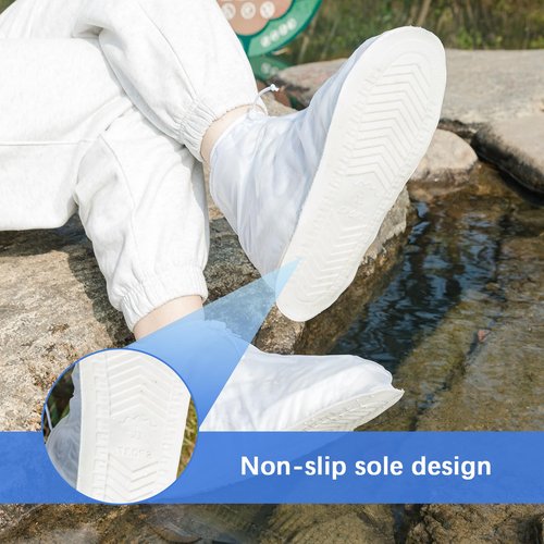 Waterproof Shoe Covers 2 pairs Rain Shoe Covers for Men Women and Children for Outdoor Activities