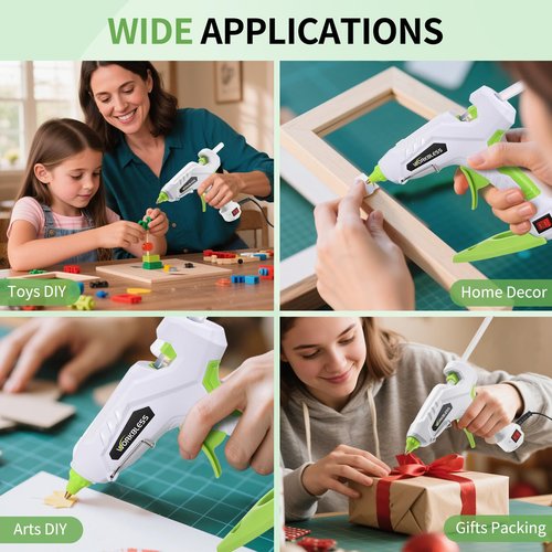 WorkBless WorkBless Hot Glue Gun, Dual Temp Glue Gun 60W/100W, Fast Heating Heavy and Duty Glue Gun with 20PCS Full Size Glue Sticks for Arts, Home Repair, Professional DIY & Industrial Use
