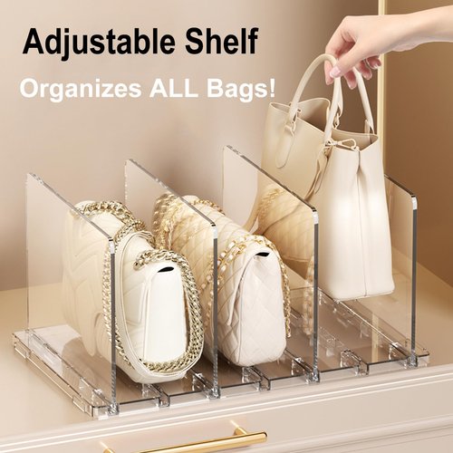 Copidrum Clear Kids Shoe Rack Holder 2PACK Space Saver Shoes Shelf Storage Organizer Stackable Closet Organizers Storage for Purse Handbag Book Dividers Organizer