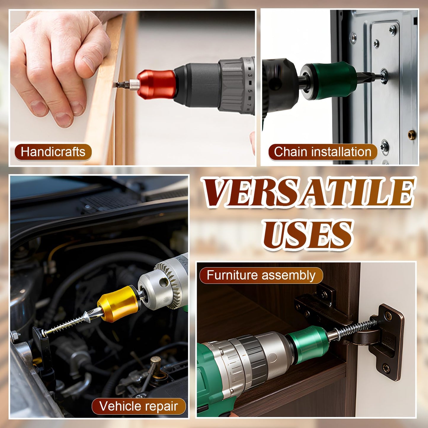 3PCS Upgrade Screwdriver Head Magnetic Ring, Strong Magnetic Screw Holder Ring for Power Bits & Hex Screwdrivers, Removable Household Tool Metal Screw for Power Tools, Mechanics & Carpenters (Mix)