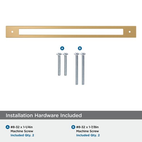 Amerock Medora 12-5/8 inch (320mm) Center-to-Center Rectangle Champagne Bronze Cabinet Pull Backplate, BP37788CZ