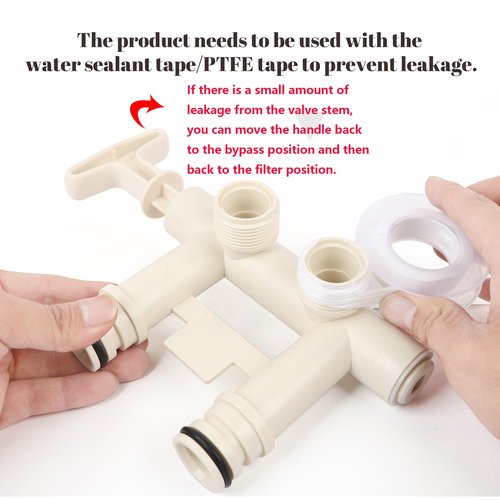Water Softener Bypass Valve with Threaded Adapters Replacement 7129871 Compatible with Kenmore, GE, Whirlpool, Morton, NorthStar, EcoWater, EcoPure Replaces WS15X10012, 3437, 3437299 and 42-3437