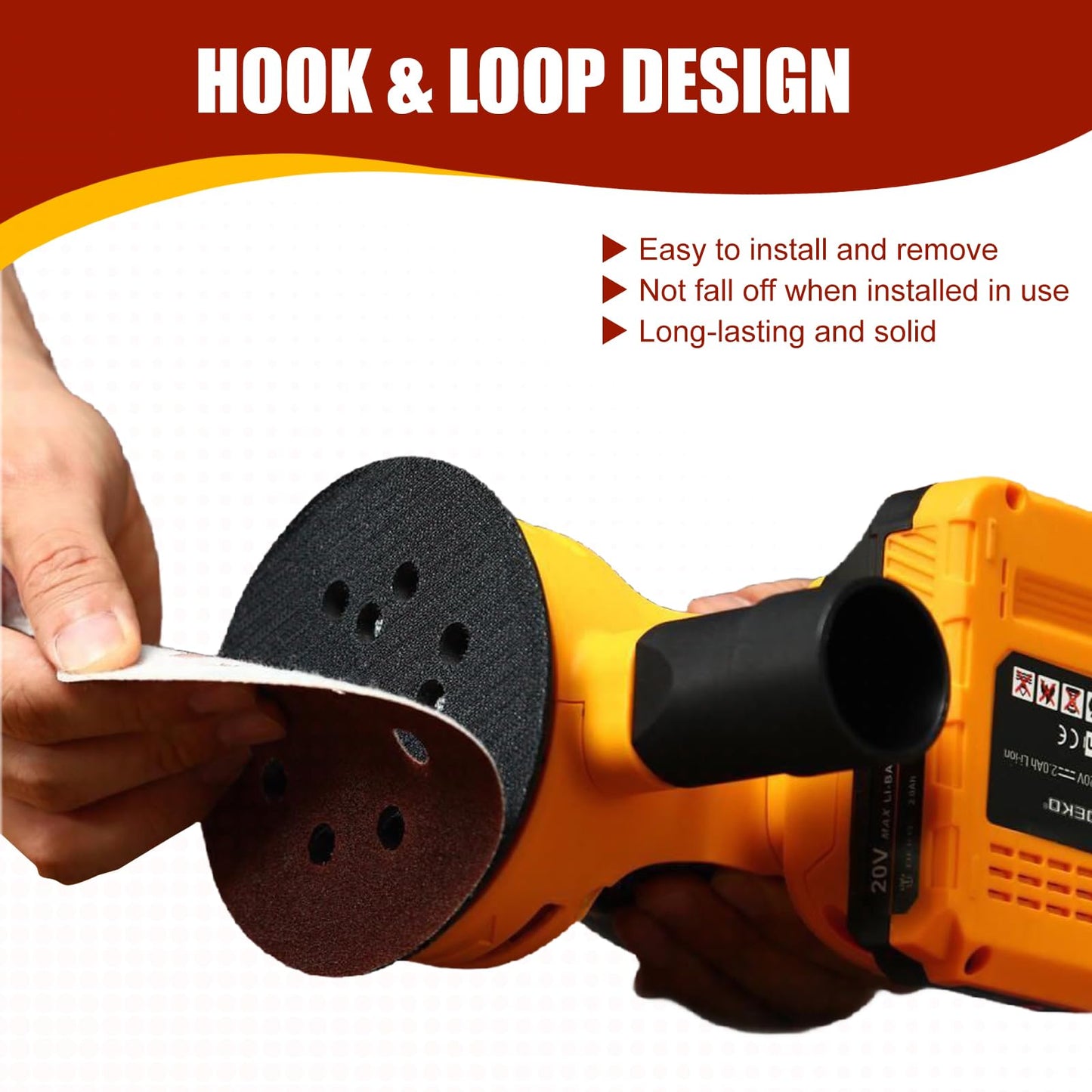 YNZDRWA 70 PCS 5 Inch Sanding Discs, 40 80 120 180 240 320 400 600 800 Grit Hook and Loop Sandpaper for Random Orbital Sander