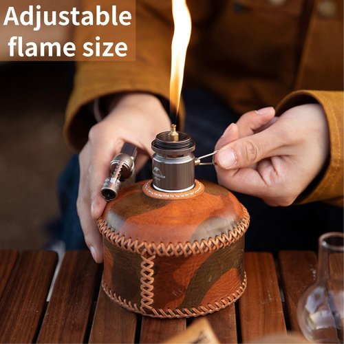 Naturehike Camping Lantern Glass, Fuel Canister Camping Lights, Propane Lanterns, Butane Gas Light Lantern Outdoor Use for Camping Picnic, Emergency Essential, with Storage Bags and Small Wrench