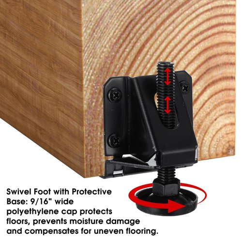 4 Pack Heavy Duty Leveling Feet – Adjustable Furniture Levelers for Workbenches, Tables, Cabinets – 550 lbs Capacity Each (2200 lbs Total), Non-Slip, Anti-Vibration, 1.3" Base