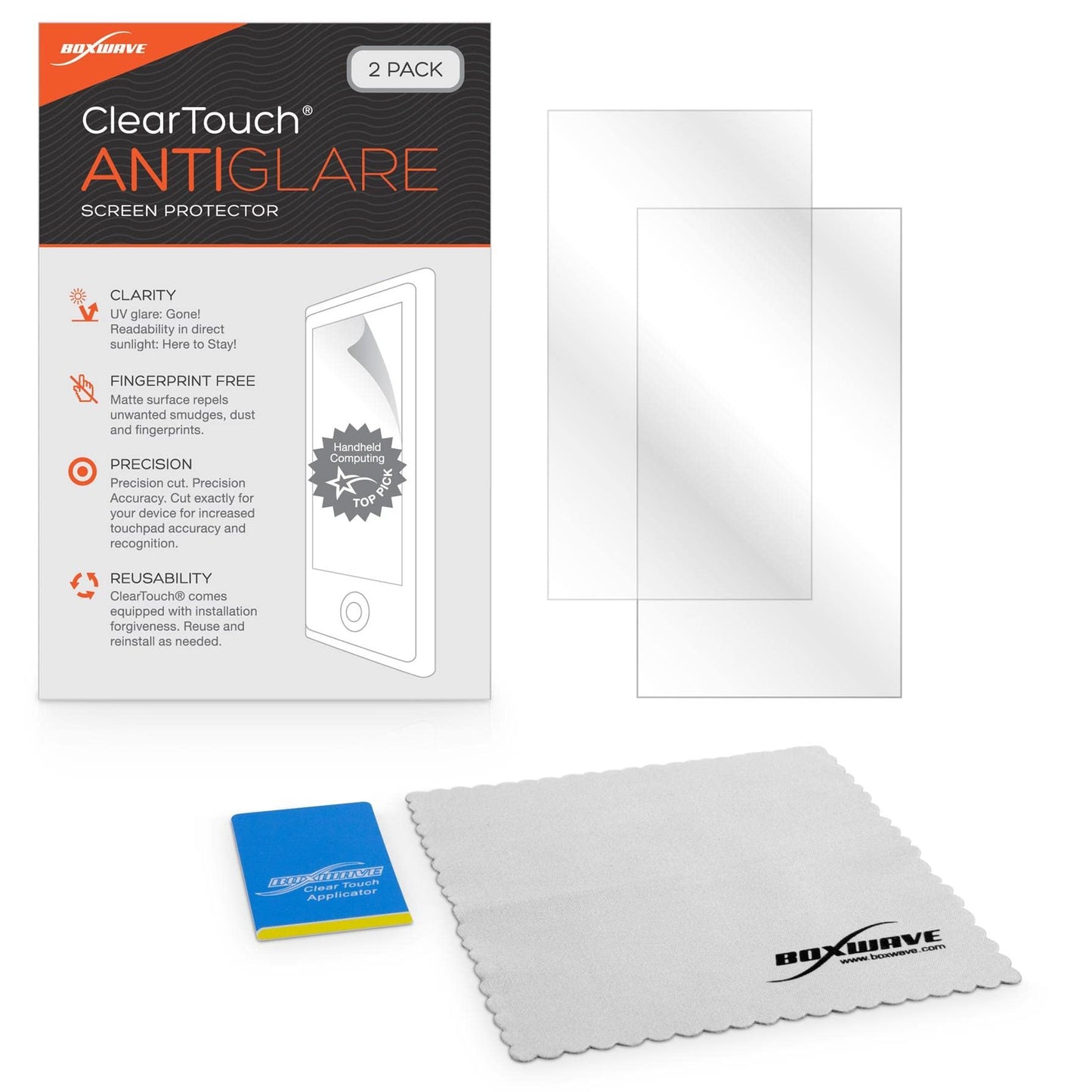 BoxWave Screen Protector Compatible with Whirlpool 30" Built-in Double Electric Convection Wall Oven - Stainless Steel - ClearTouch Anti-Glare (2-Pack), Anti-Fingerprint Matte Film Skin