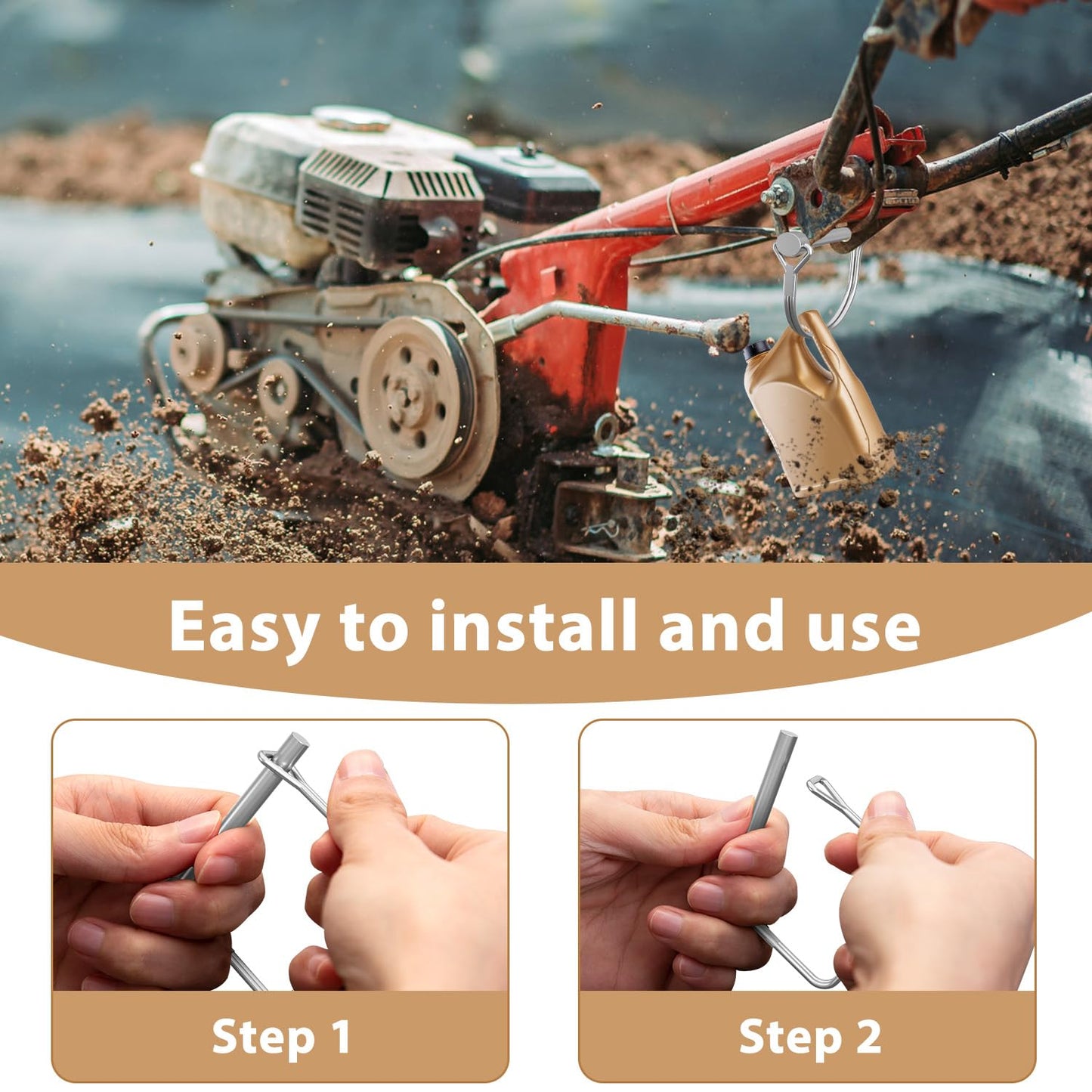 XOOL 22PCS Shaft Locking Pin, Zinc-Plated Heavy Duty Safety Pins, Trailer Coupler Pins, Square & Arch Shapes, Premium Carbon Steel