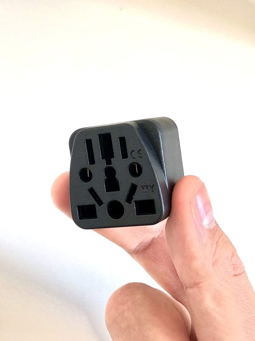 Unidapt US Travel Plug Adapter, EU,AU,UK,NZ,CN to USA (Type B), Grounded 3 Prong USA Wall Plug, EU to US Travel Adaptor Pin Converter, Power Outlet Charger (1-Pack)