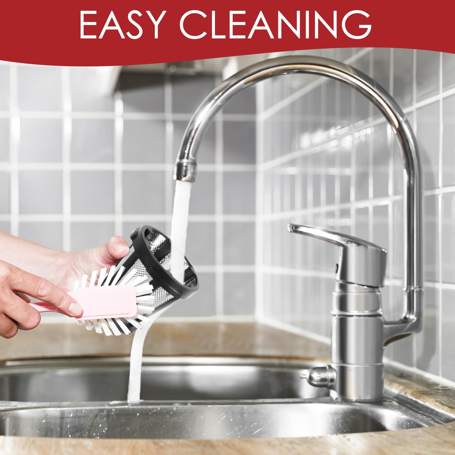 Masticating Juicer Attachment for KitchenAid Stand Mixers, Slow Juicer Attachment for Kitchenaid, Cold Press Juicer Attachment for Kitchenaid, Black(Mixer Not Included)