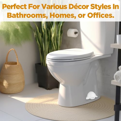 FillTouch 2 Pcs Toilet Bolt Caps, Decorative Toilet Bolt Covers, Cute Animals Ceramic Accessories for Home Bathroom Decor (White,Turtle)