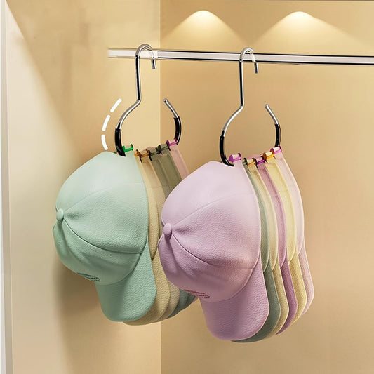 2 Pack Hat Organizer for Baseball Caps, Hat Rack for Caps Scar Handbag Stainless Steel Hat Hangers for Closet