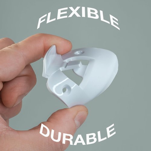 Door Silencer Strike Plate - Flexible, Noise Eliminating Fix for Loud Doors Fits with No Modifications, Stops Slamming Noise Perfect for Nursery, Bedroom, Sleepers, Auditory Issues (White, Five Pack)