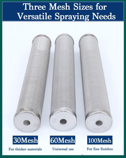 730067 (1+2+2) Titan Manifold Filter 5-Pack – 1x 30 Mesh, 2X 60 Mesh, 2X 100 Mesh – Compatible with Titan Impact 440, 640i, 740, 840i, 1040i, Elite 2000, PowrTwin 3500, 5500 Paint Sprayers